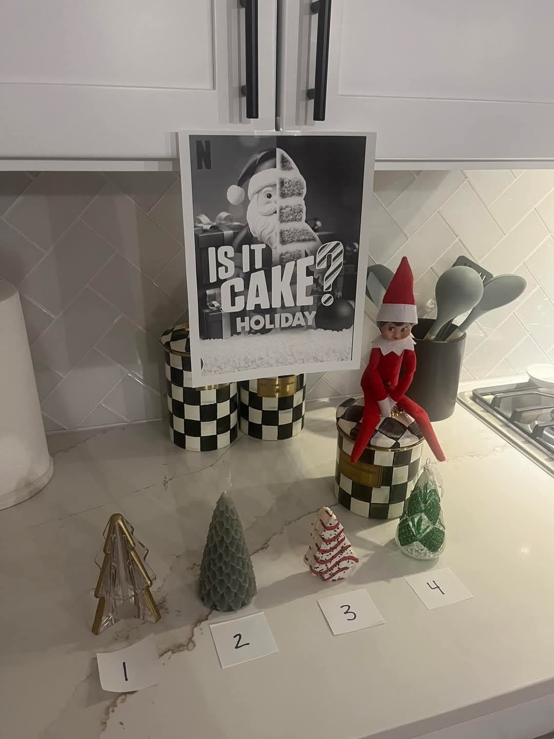 25 Hilarious Elf on the Shelf Ideas Crack Up the Whole Family Elf Cake Mystery Challenge