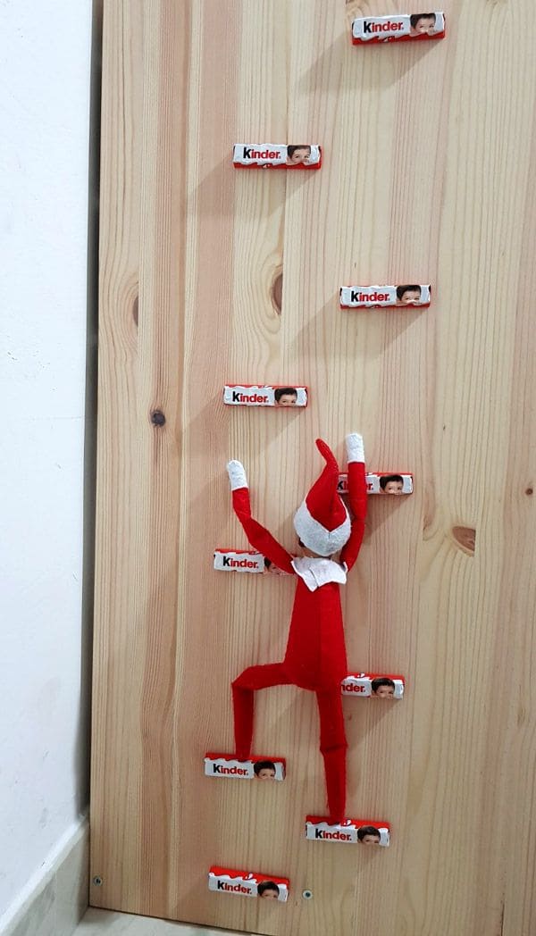 25 Hilarious Elf on the Shelf Ideas Crack Up the Whole Family Elfs Candy Climb Challenge