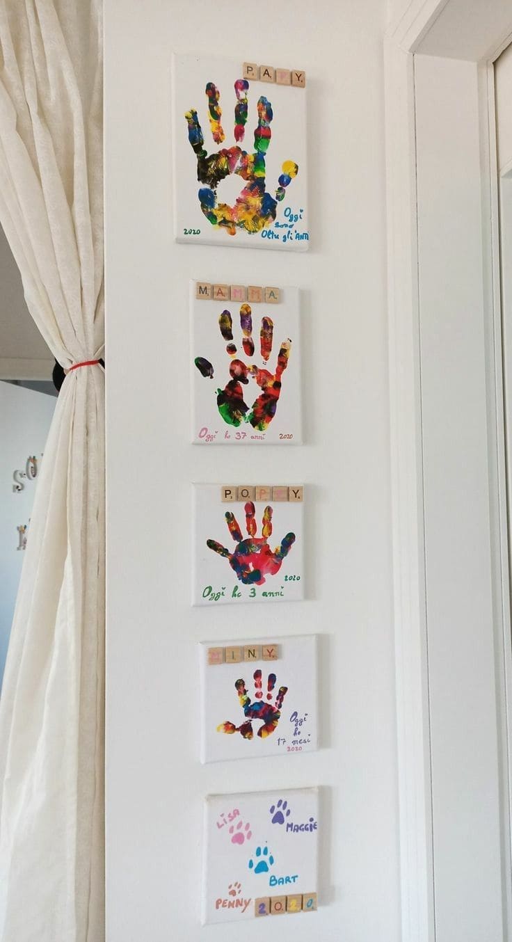 Family Handprint Wall Gallery