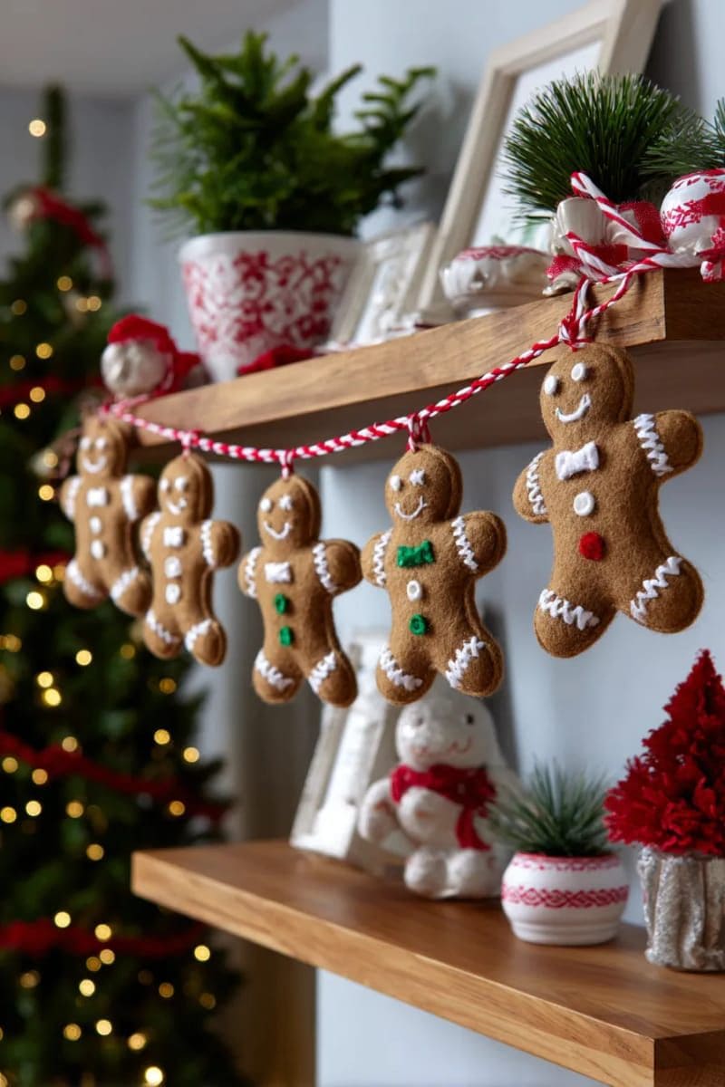 Felt Gingerbread Garland Delight