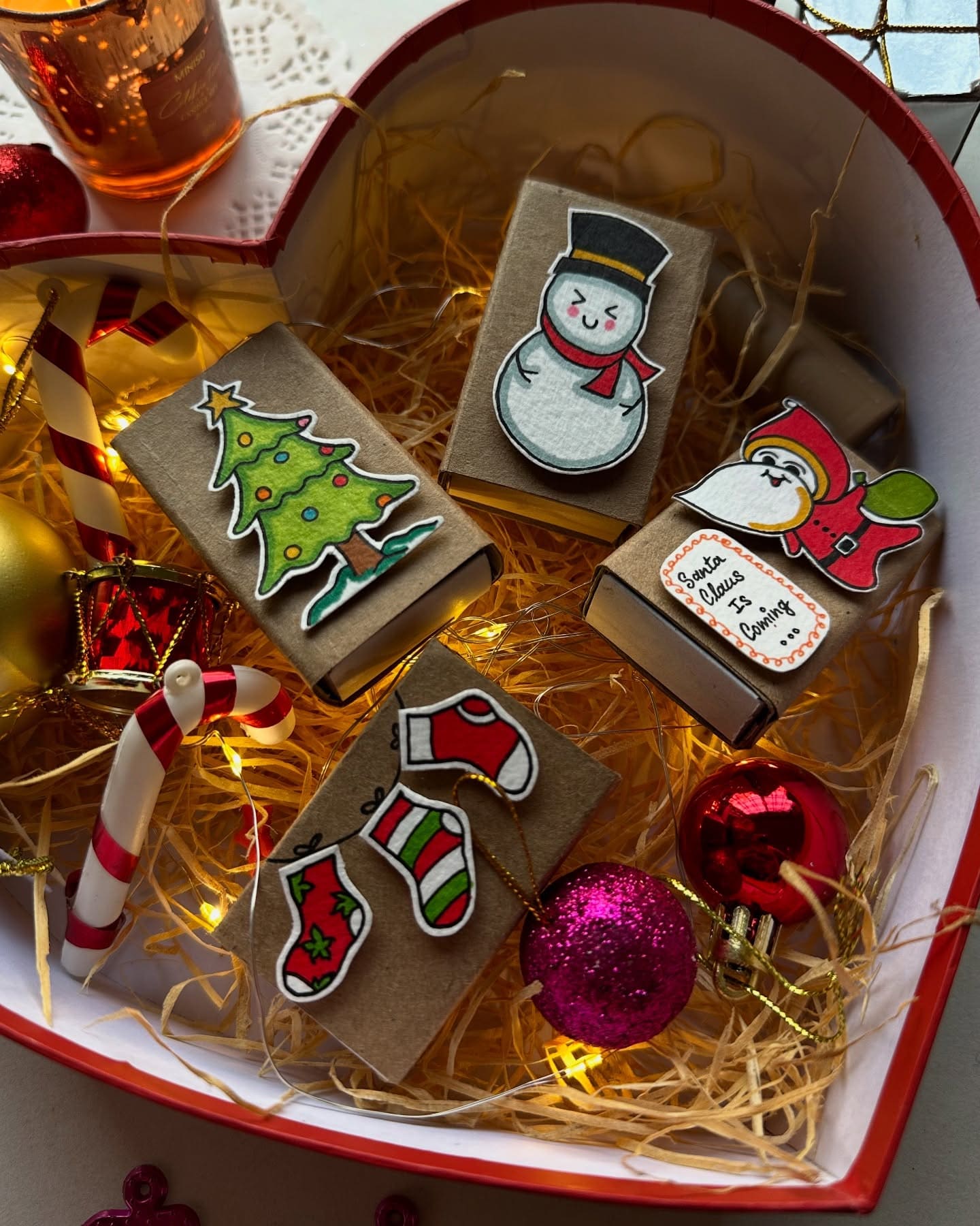 Festive Christmas Matchboxes