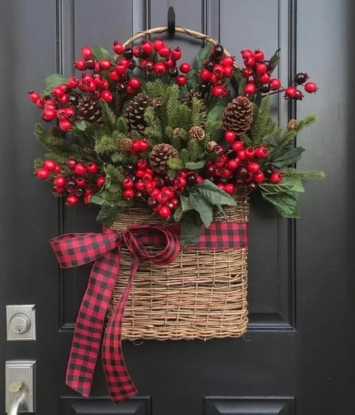 Festive Door Basket Display