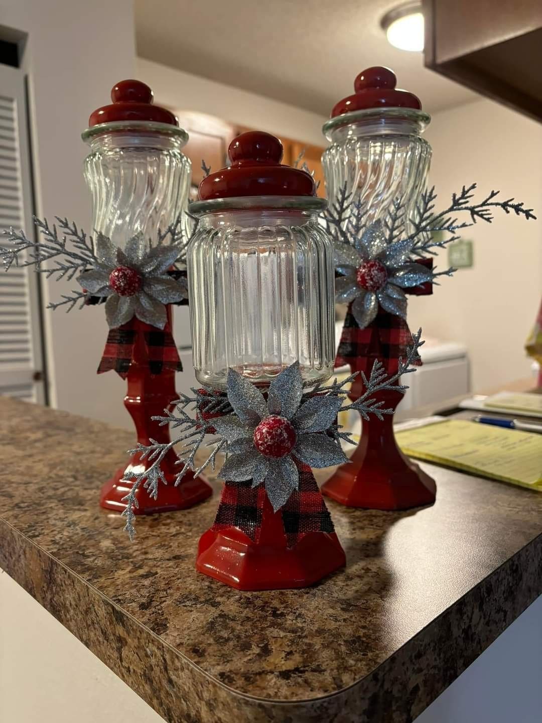 Festive Pedestal Candy Jars