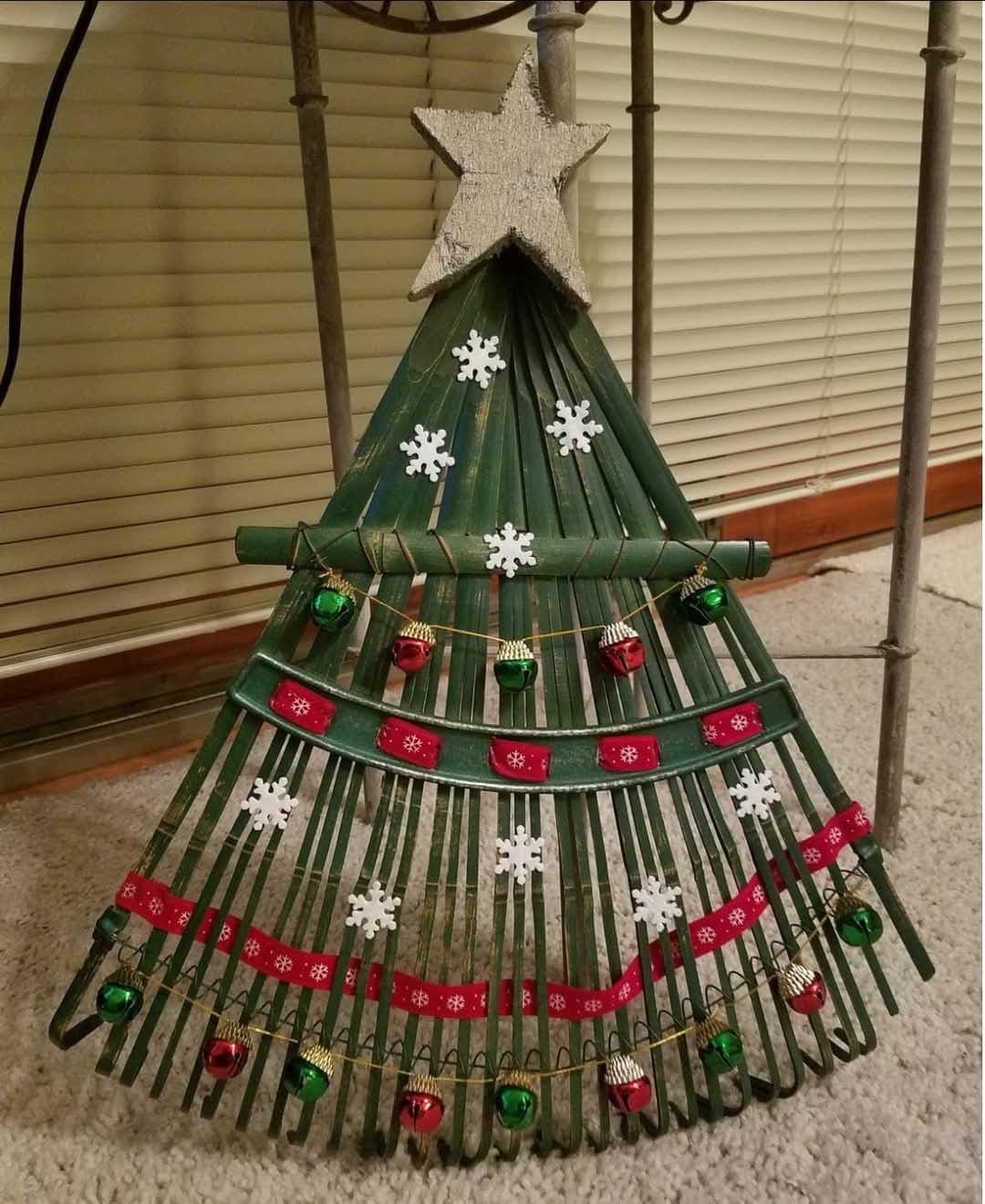 Festive Rake Christmas Tree Decor