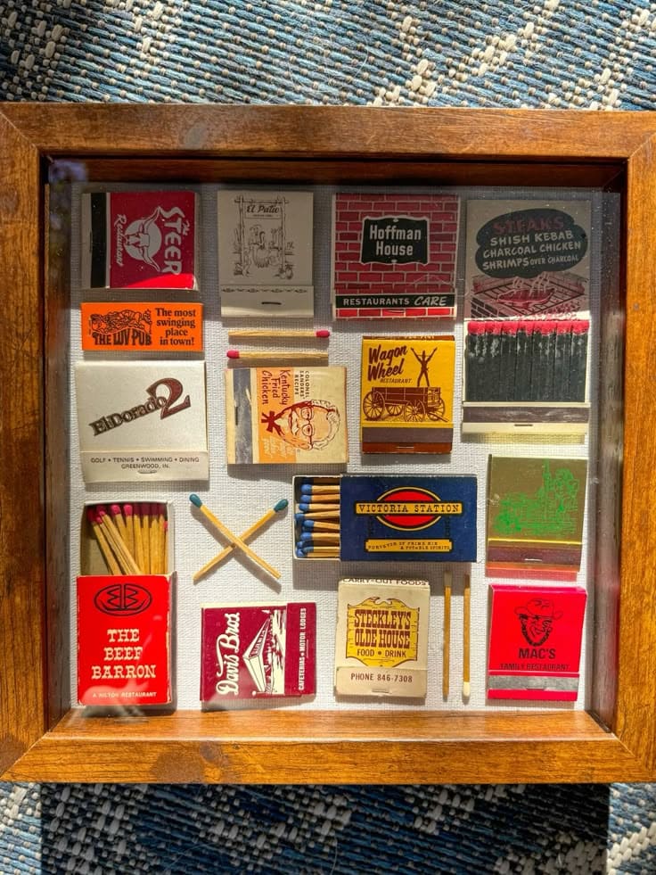 Framed Vintage Matchbox Collection