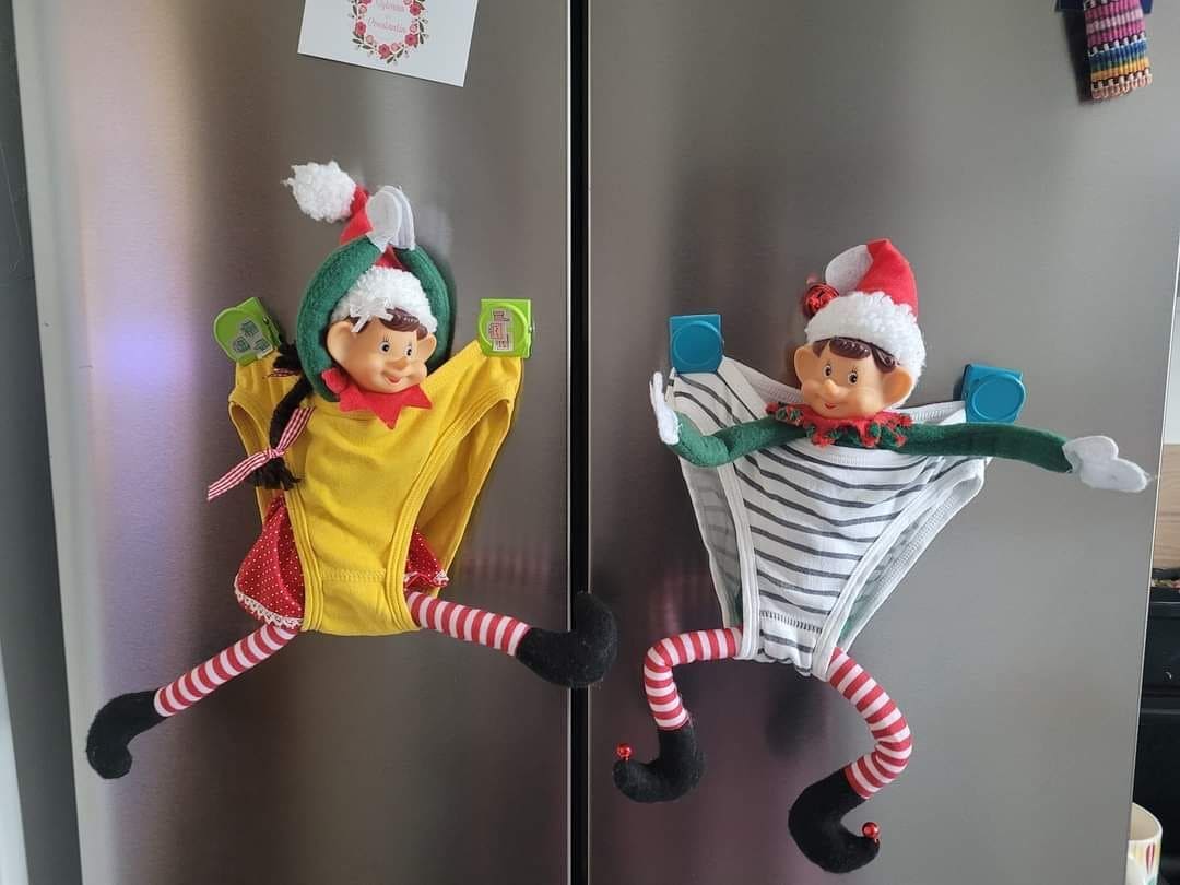 25 Hilarious Elf on the Shelf Ideas Crack Up the Whole Family Fridge Fashion Fiasco Elves