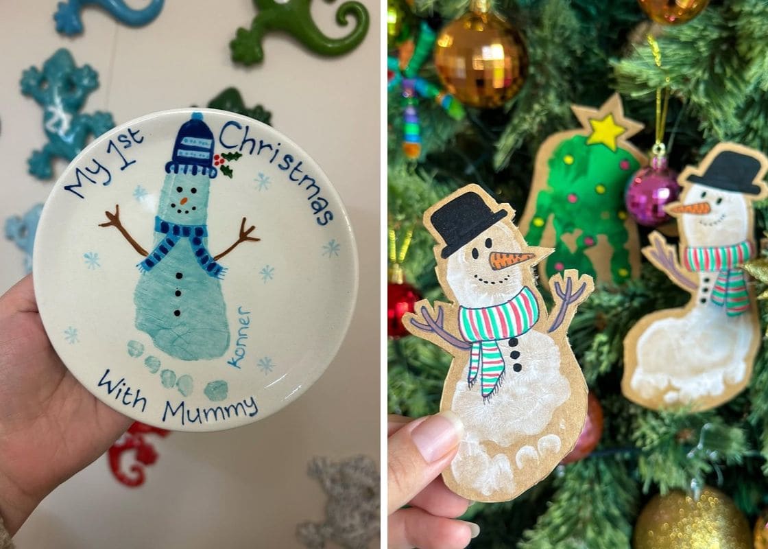 20 Fun Christmas Footprint Crafts to Make with Little Feet