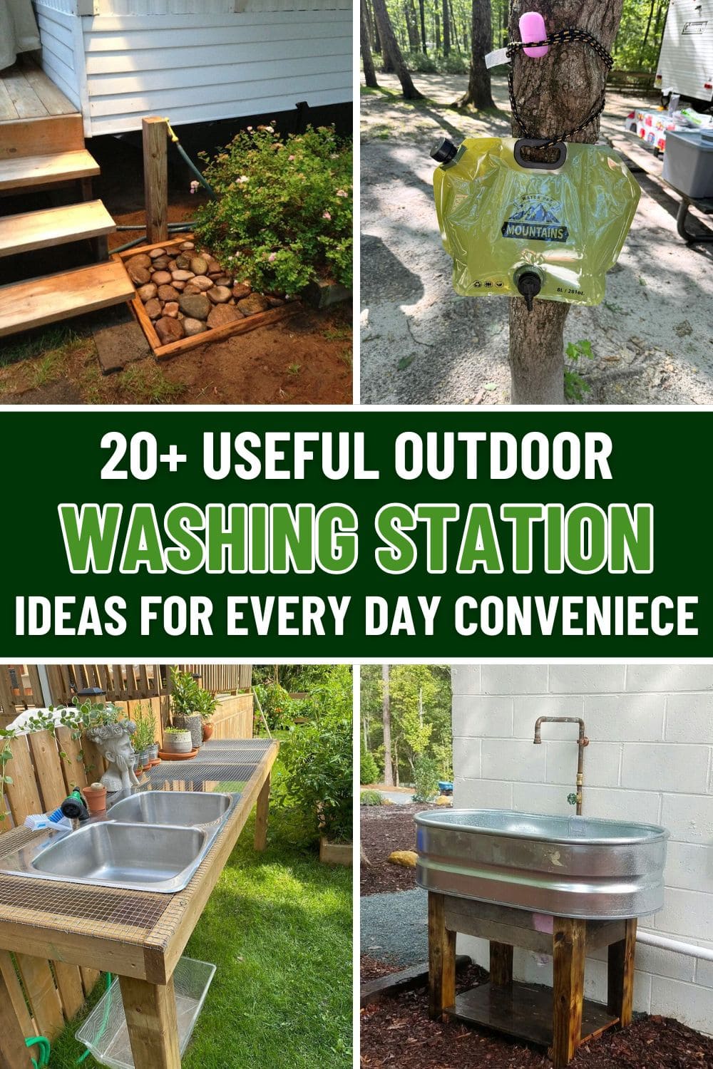 20+ Practical and Creative Outdoor Wash Station Ideas