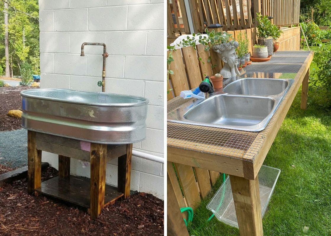 20+ Practical and Creative Outdoor Wash Station Ideas