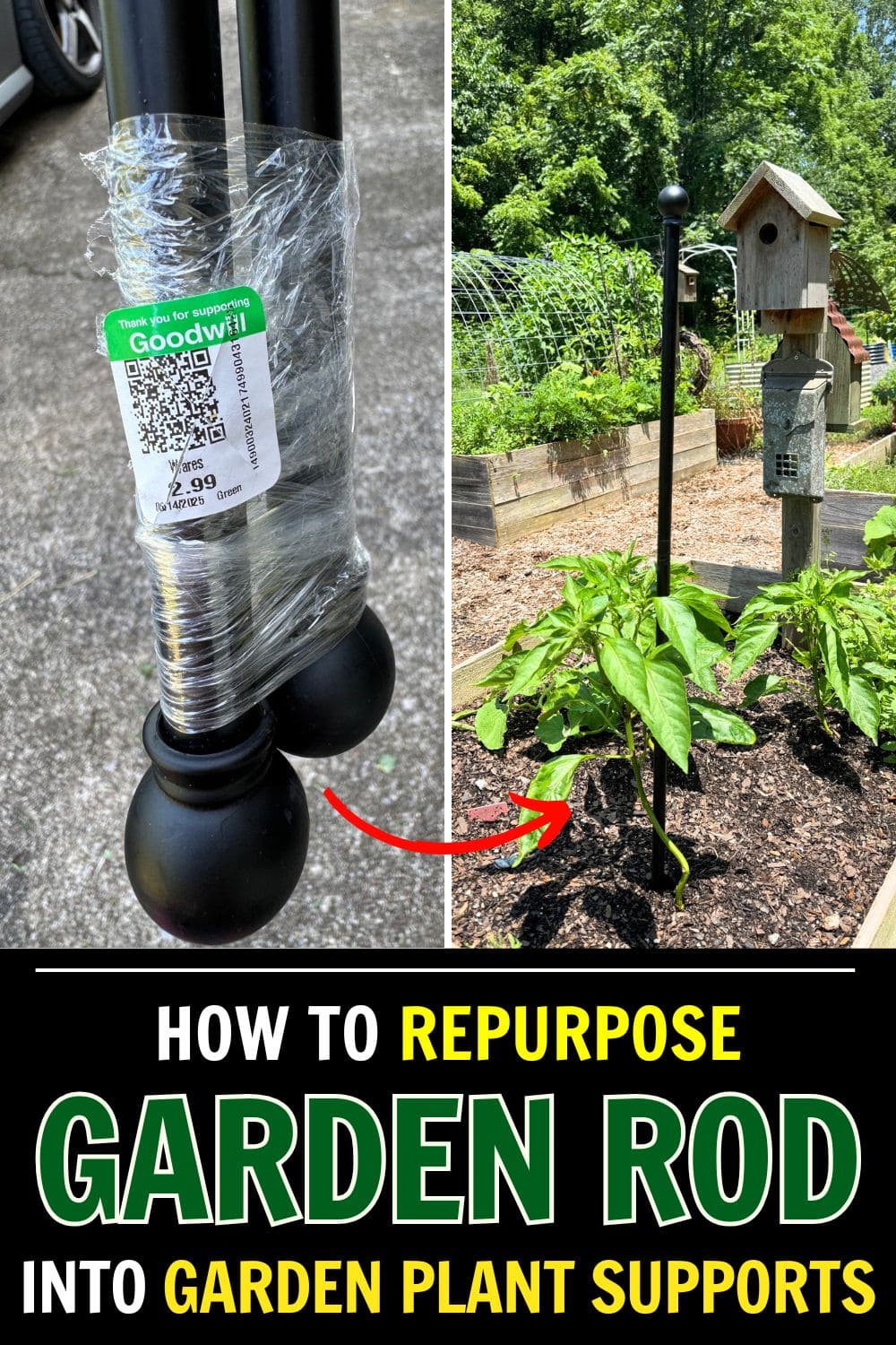 How to Turn Thrifted Curtain Rods Into Stylish Garden Plant Supports How to Turn Thrifted Curtain Rods Into Stylish Garden Plant Supports