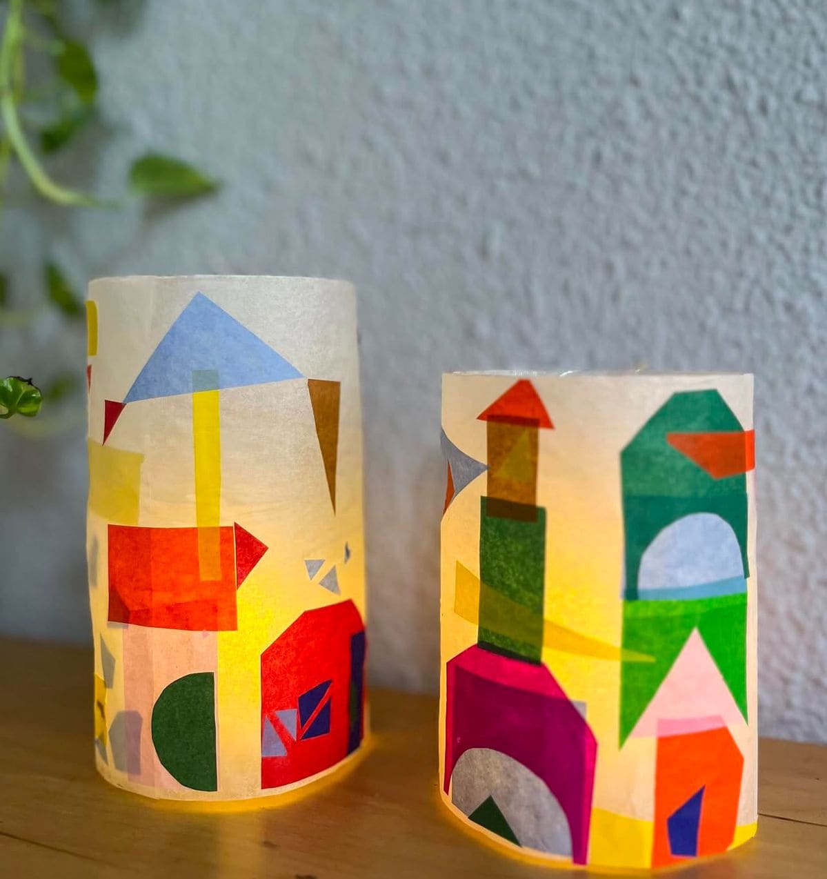 Geometric Paper Mosaic Lanterns