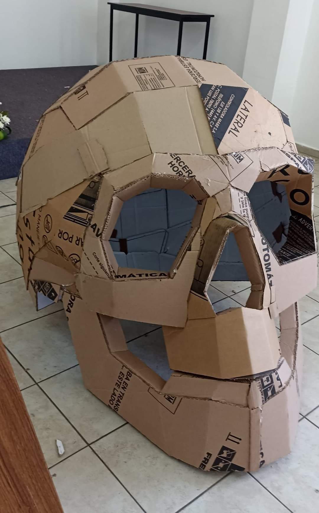 Giant Cardboard Skull Prop