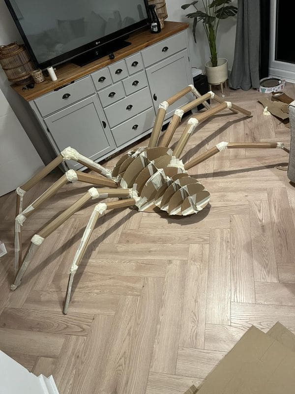 Giant Cardboard Spider Decoration