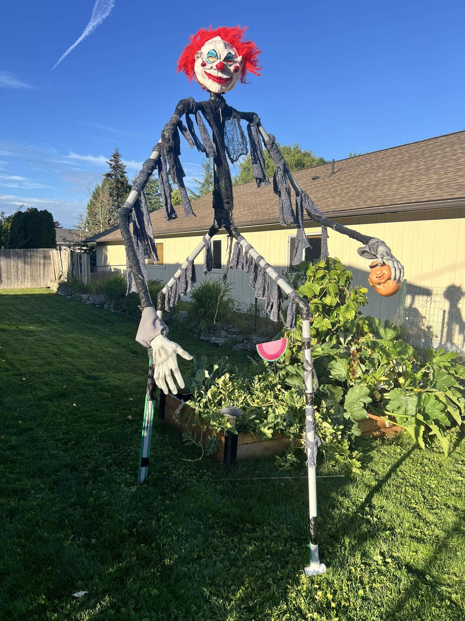 Giant PVC Clown for Halloween Yard