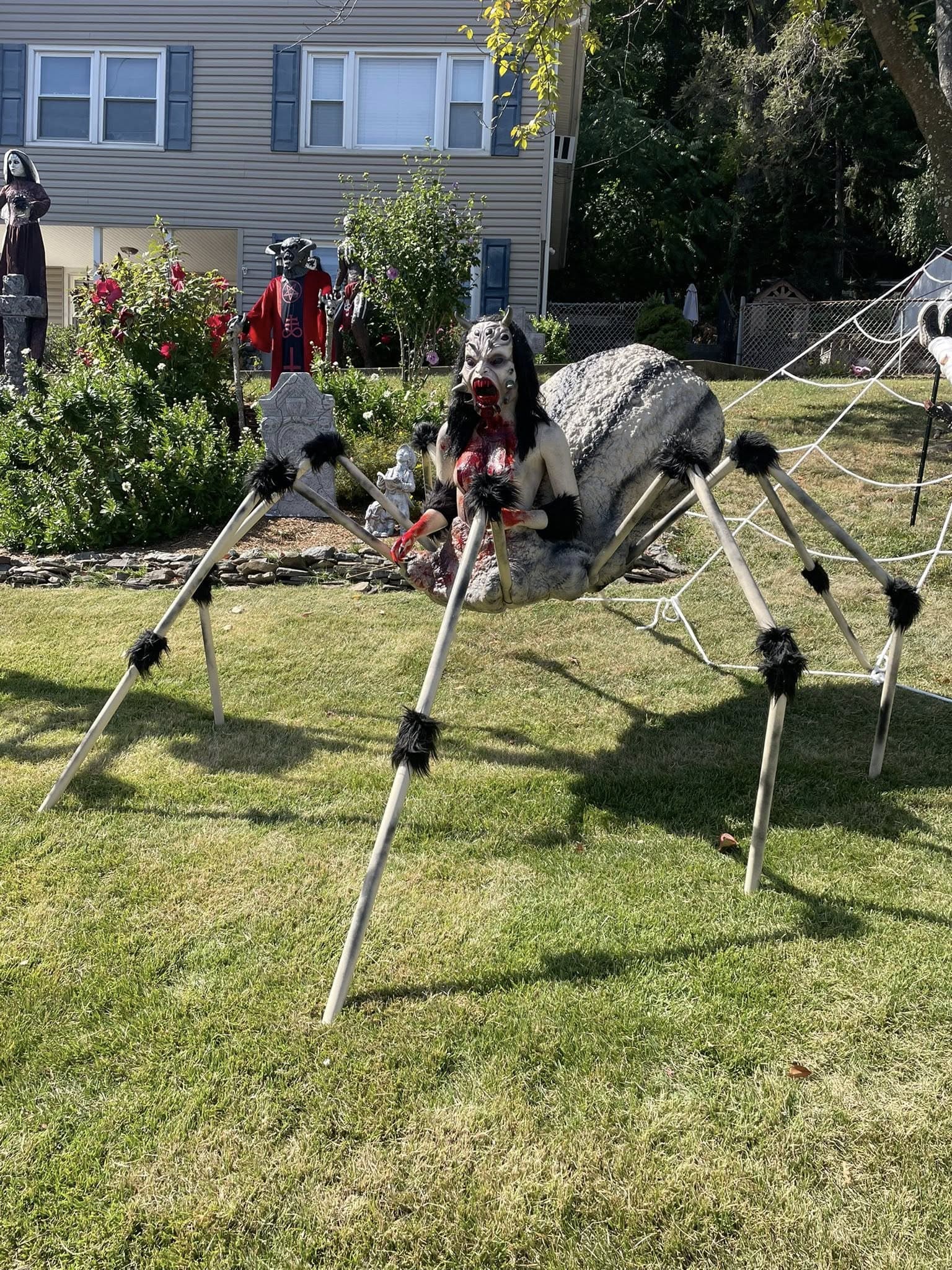How to Build a Terrifying Spider-Woman Using PVC Pipes