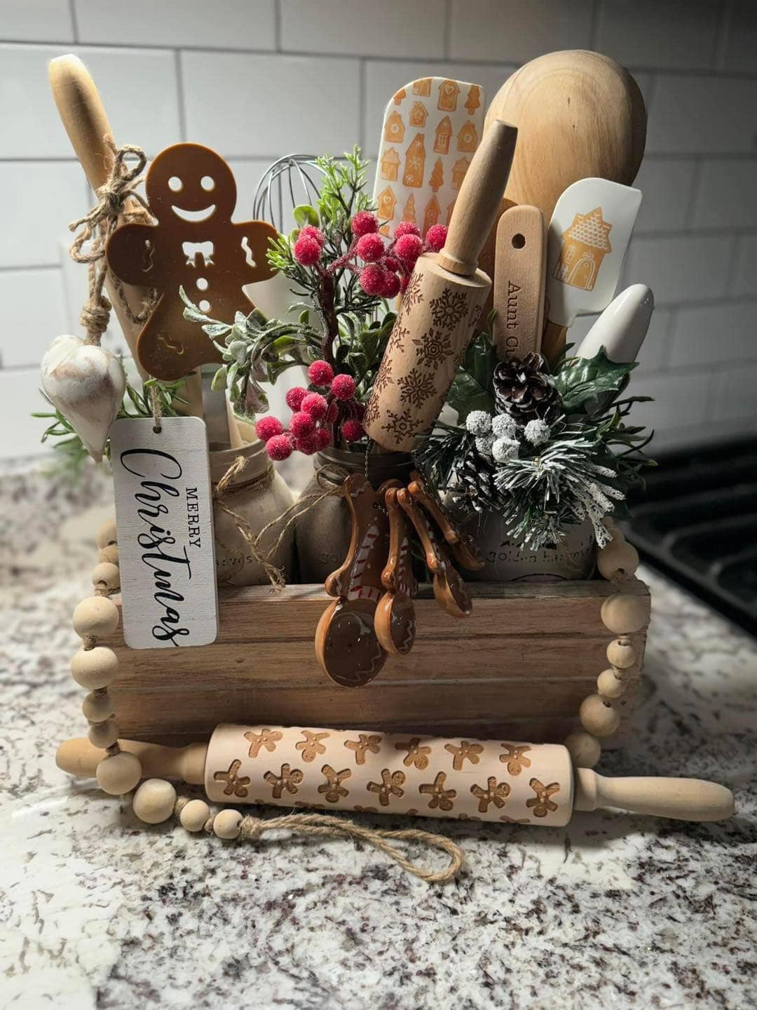 Gingerbread Baking Utensil Centerpiece