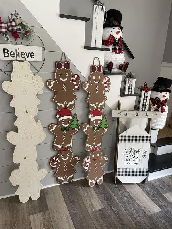 Gingerbread Family Staircase Display