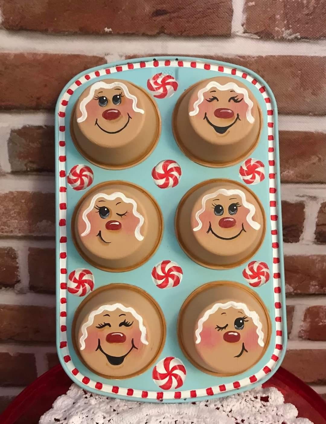 Gingerbread Muffin Tin Wall Art