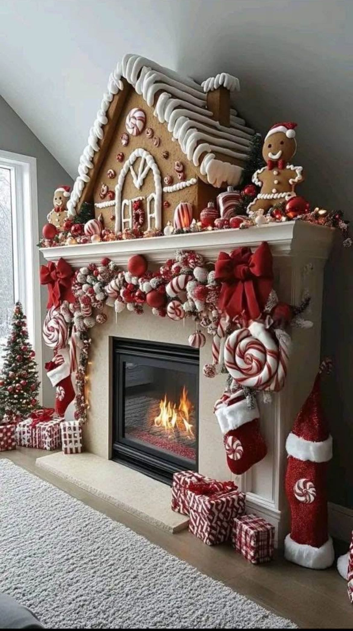 Gingerbread Wonderland Fireplace Mantel
