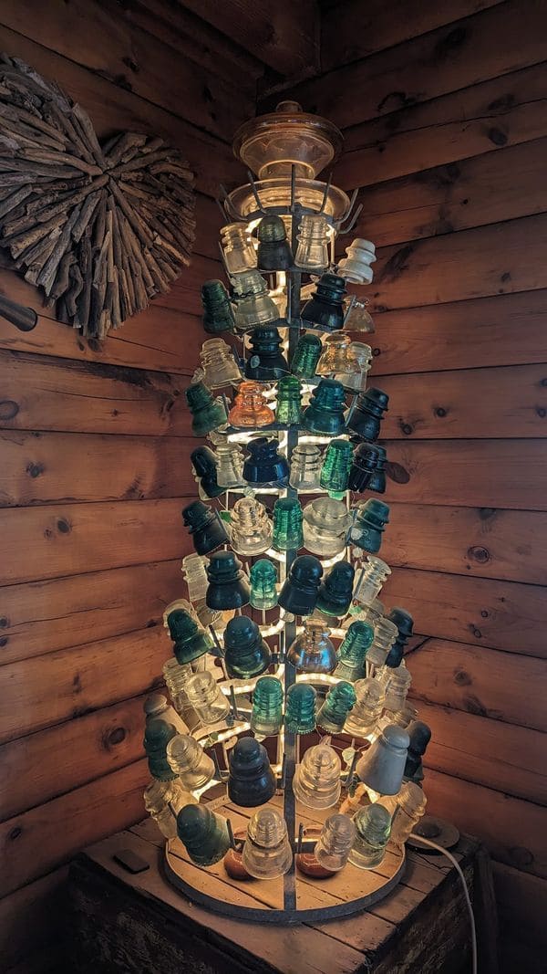 Glass Insulator Christmas Tree Lamp