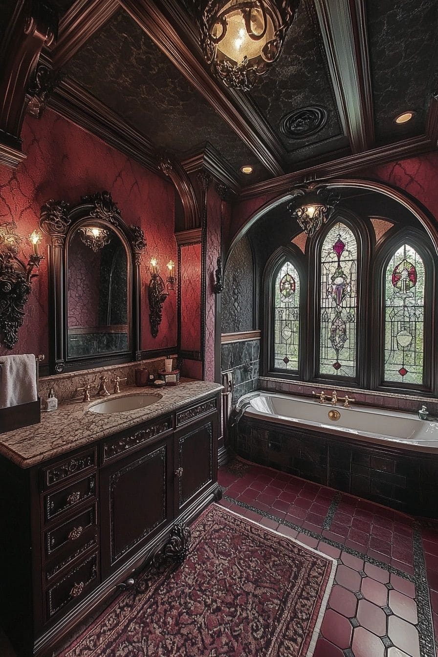 Gothic Revival Bathroom Sanctuary