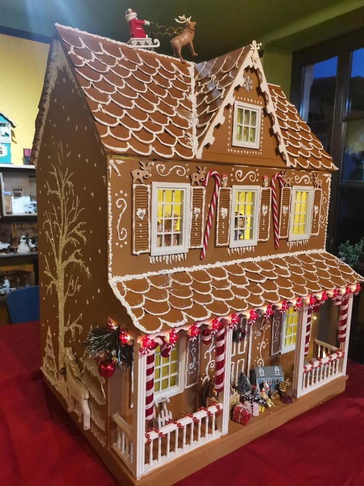 Grand Gingerbread Manor Display