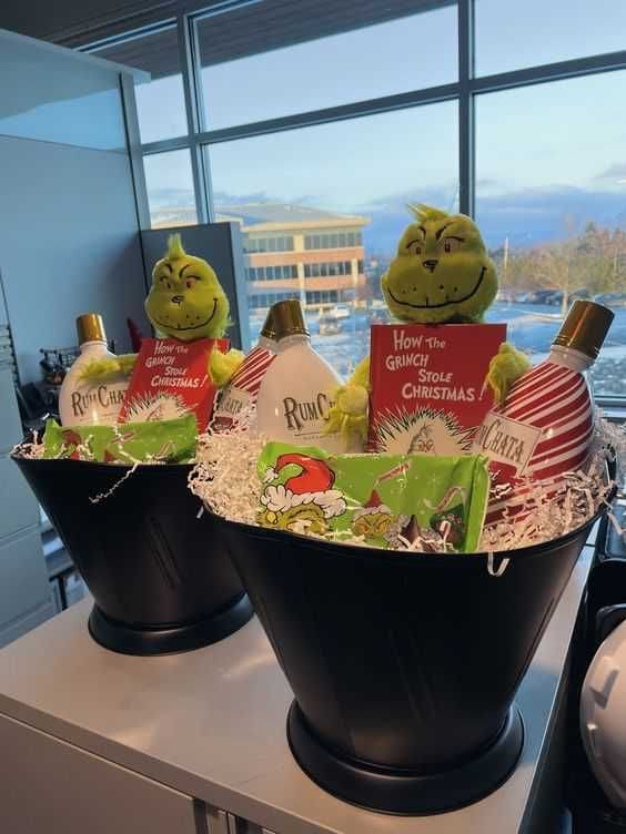 Grinch-Themed Holiday Cheer Basket