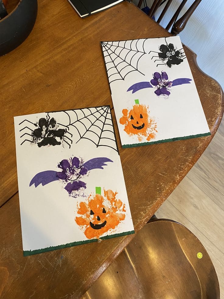 Halloween Paw Print Art