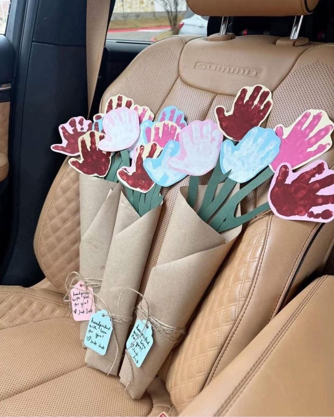 Handprint Paper Flower Bouquets
