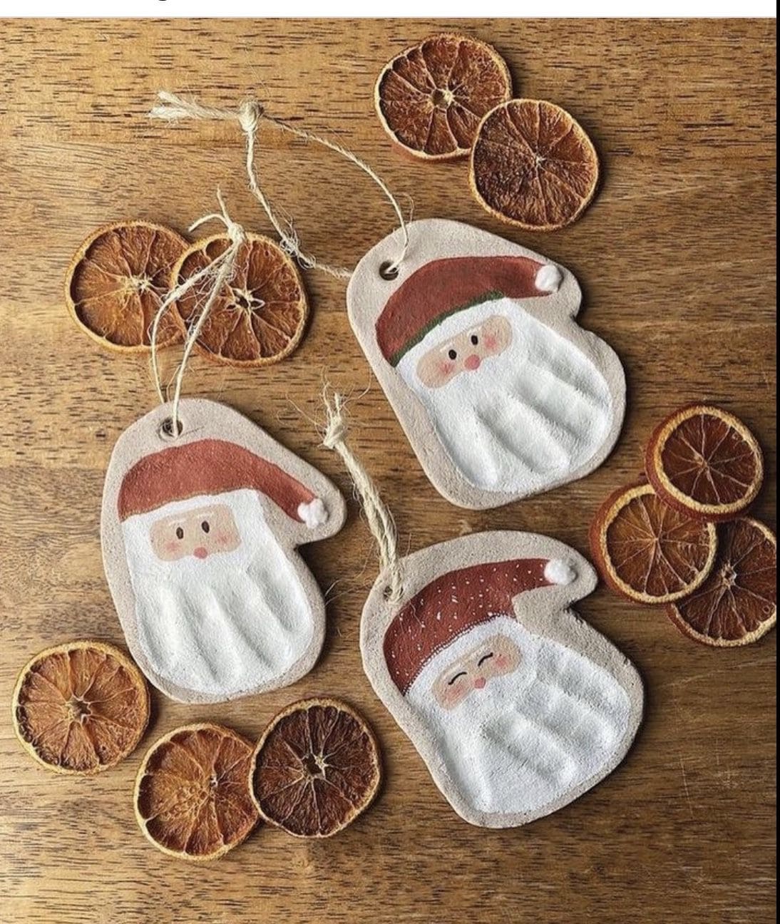 Handprint Santa Ornament Keepsakes