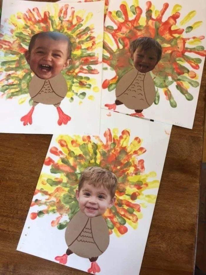 Handprint Turkey Photo Keepsakes