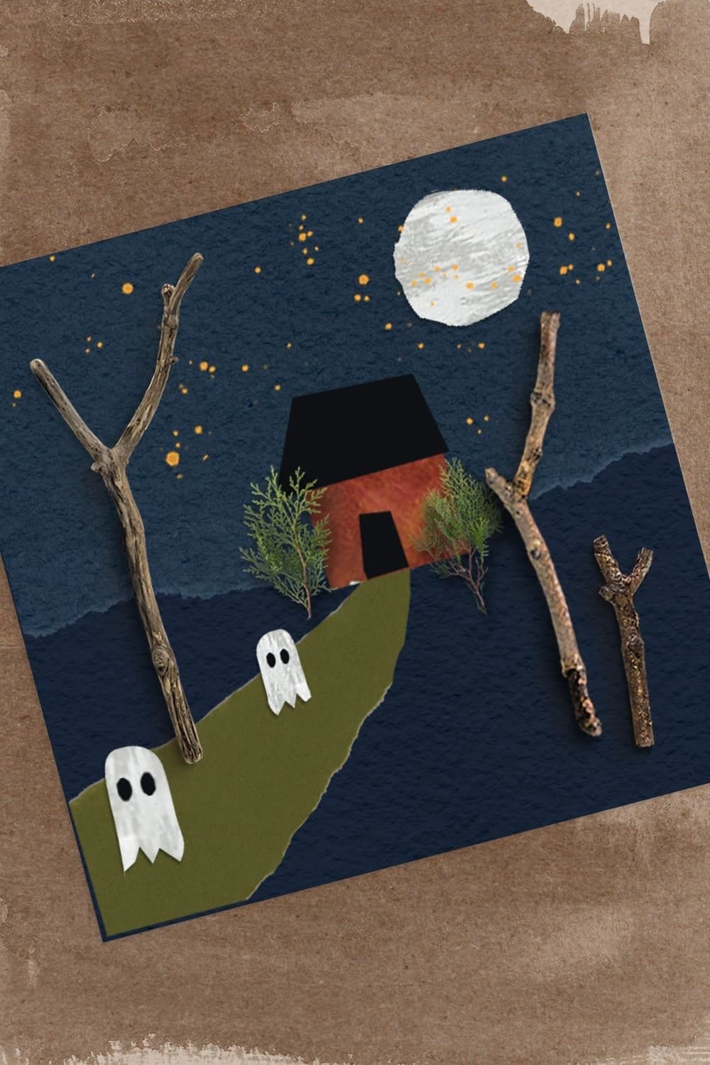 Haunted Forest Moonlight Collage