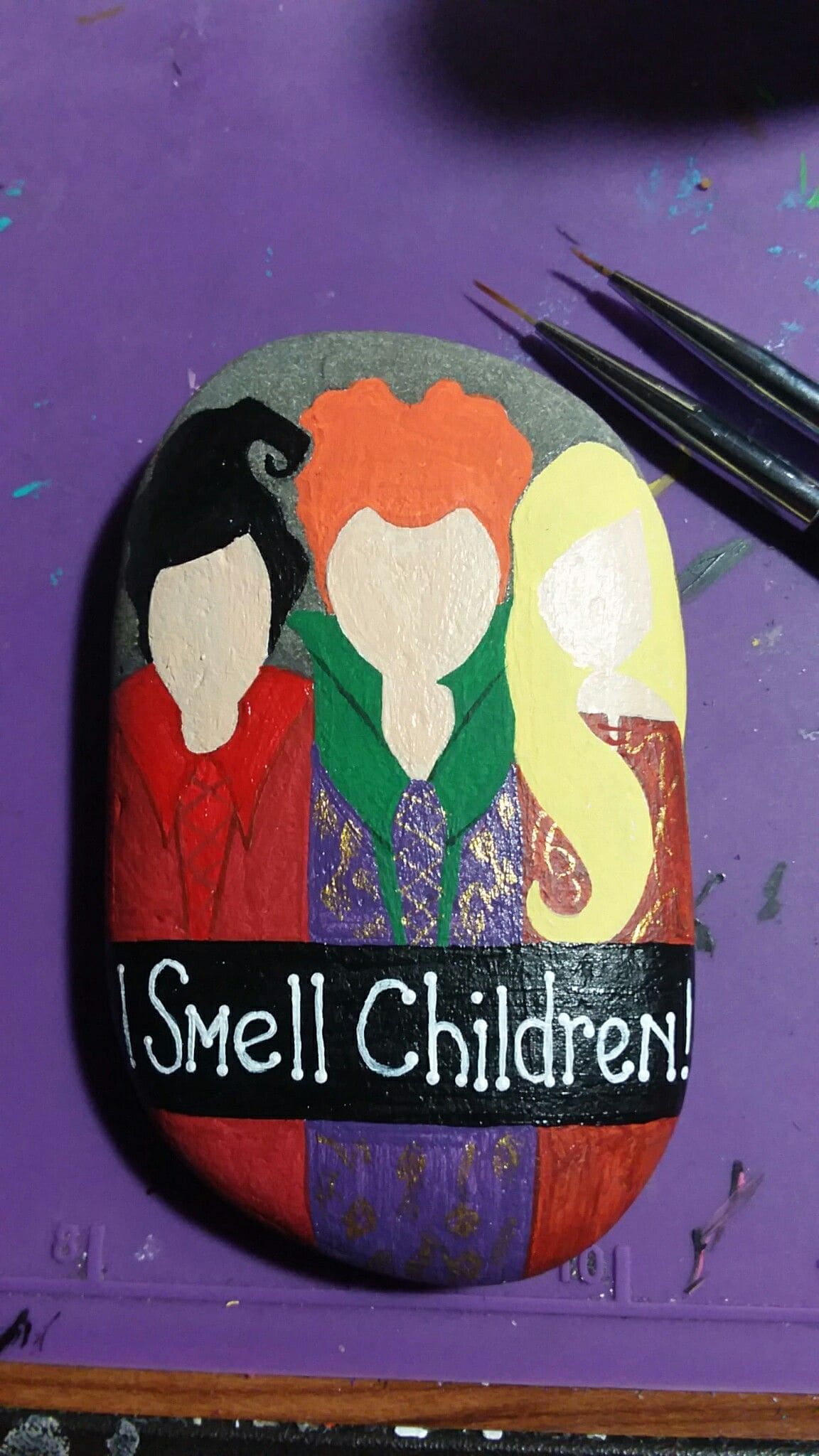Hocus Pocus Painted Rock Keepsake