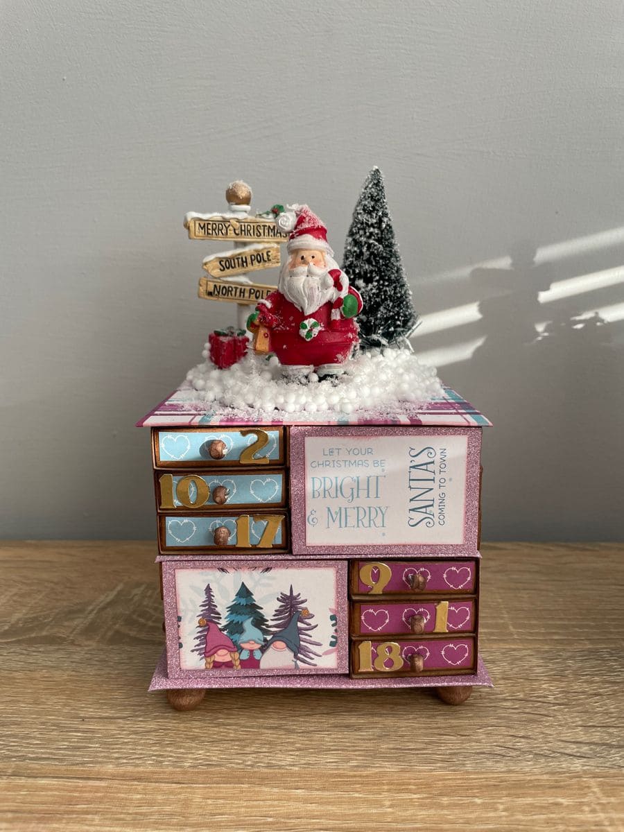 Matchbox Advent Calendar with Santa Scene