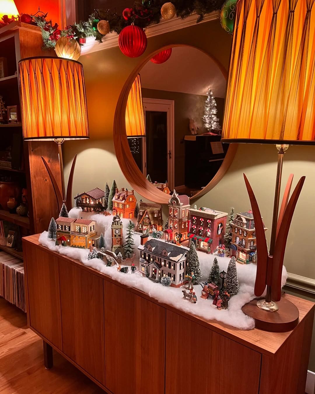 Mid-Century Christmas Village Display