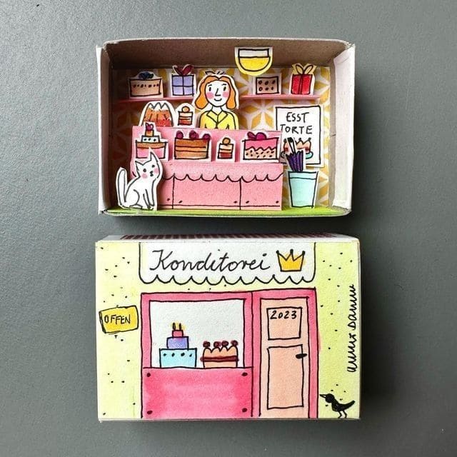 Mini Bakery Matchbox Diorama