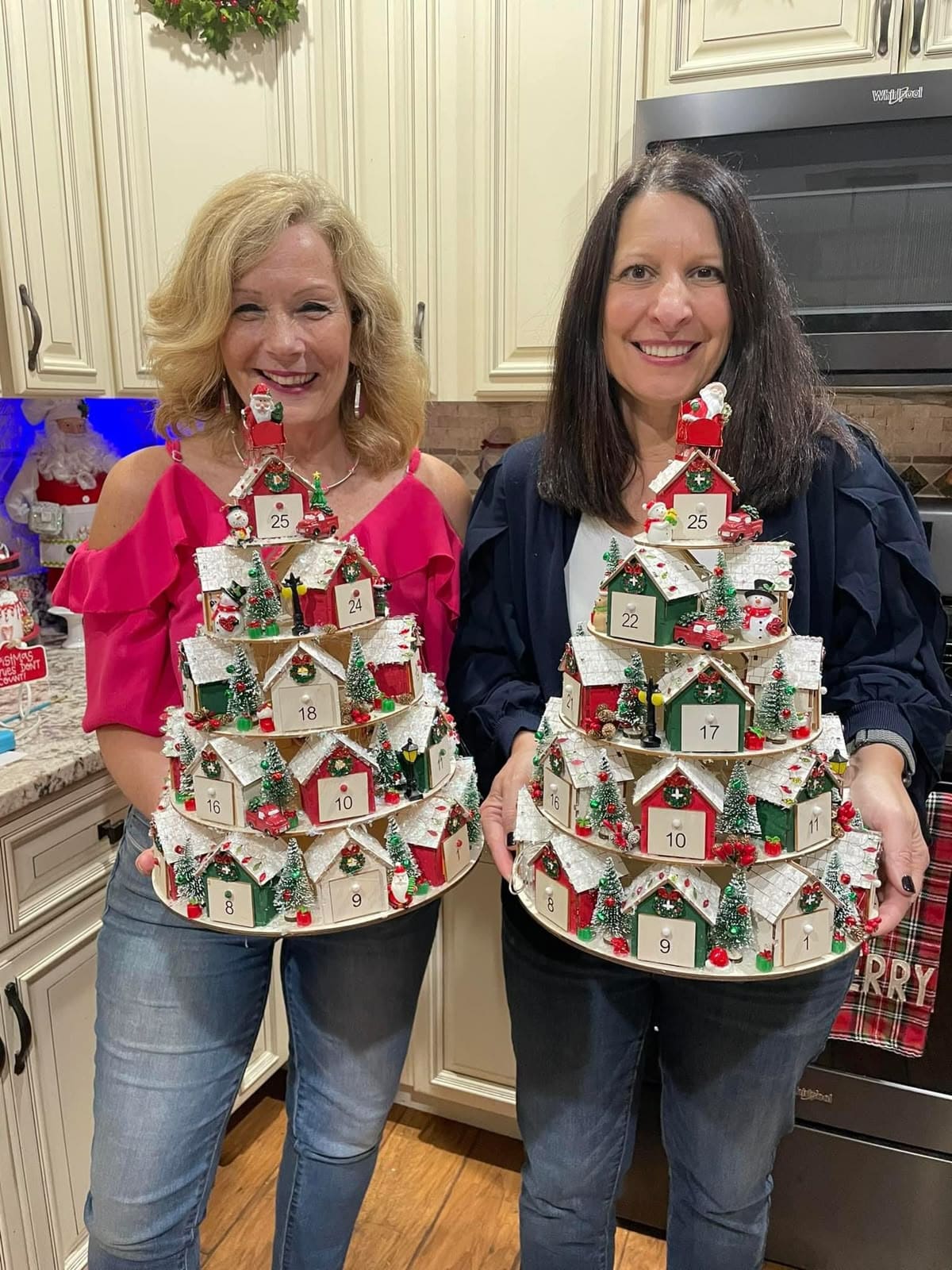 Mini Christmas Village Advent Towers