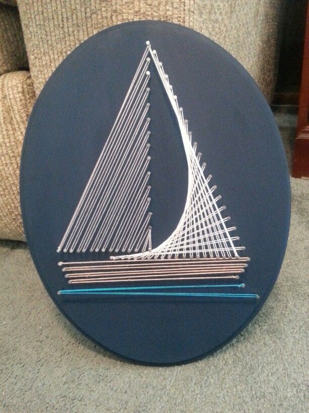Minimalist Sailboat String Art