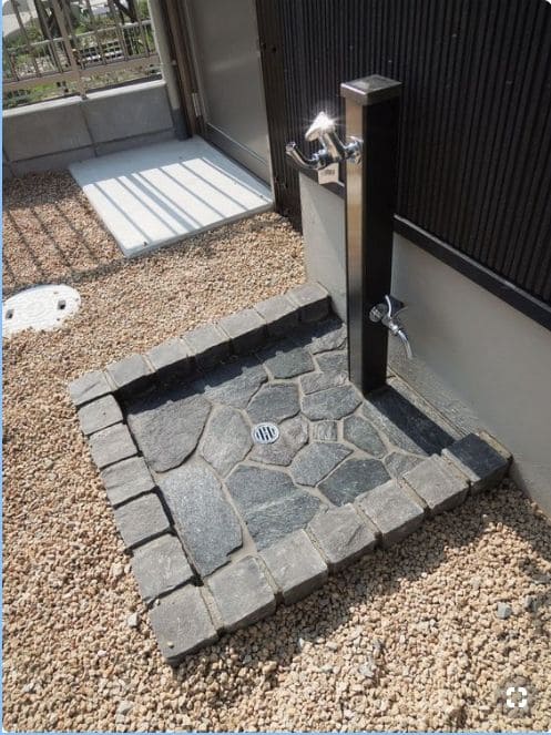 Modern Stone Outdoor Wash Pad