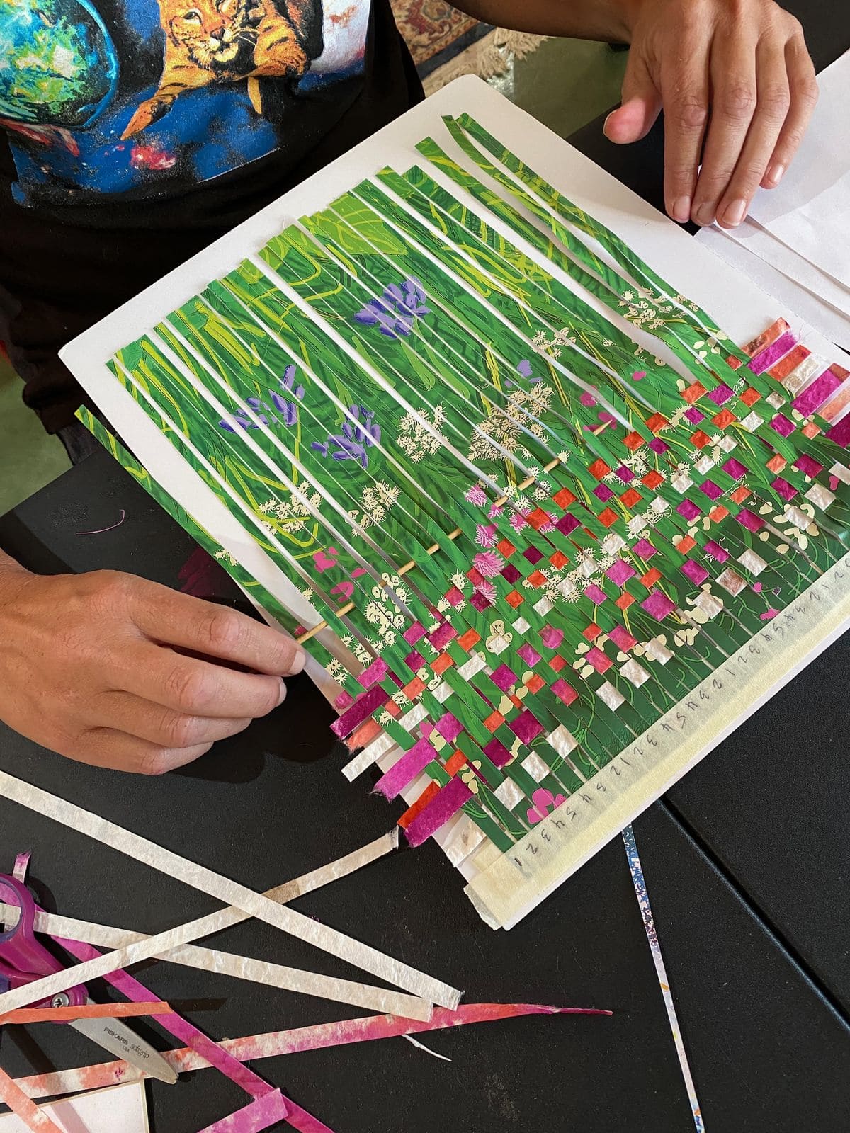 Nature-Inspired Paper Weaving Art