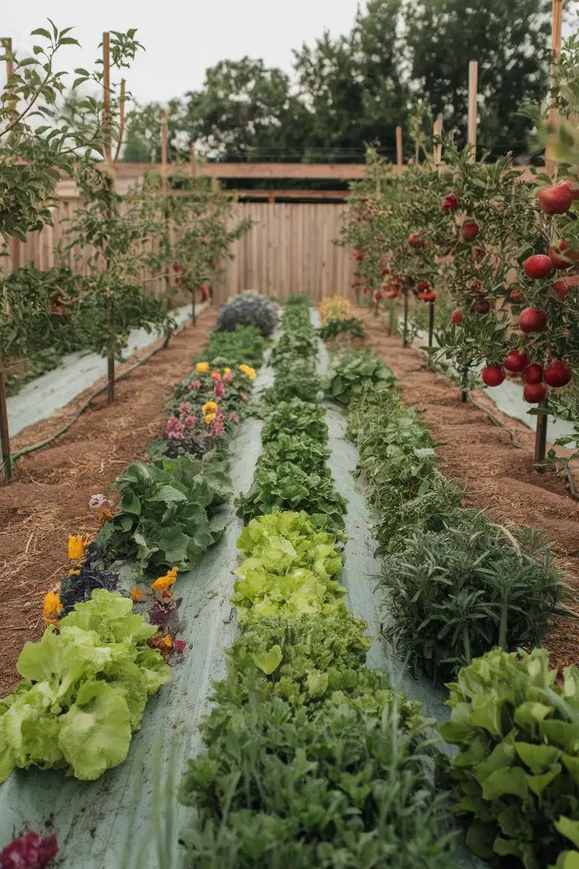 18 Homestead Garden Layout Ideas for Self-Sufficient Living Orchard-Style Vegetable Garden Rows