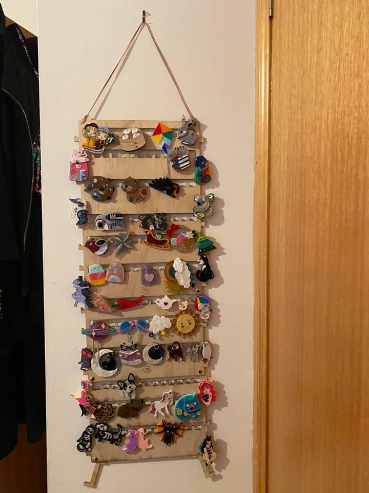 Playful Hanging Brooch Rack Display