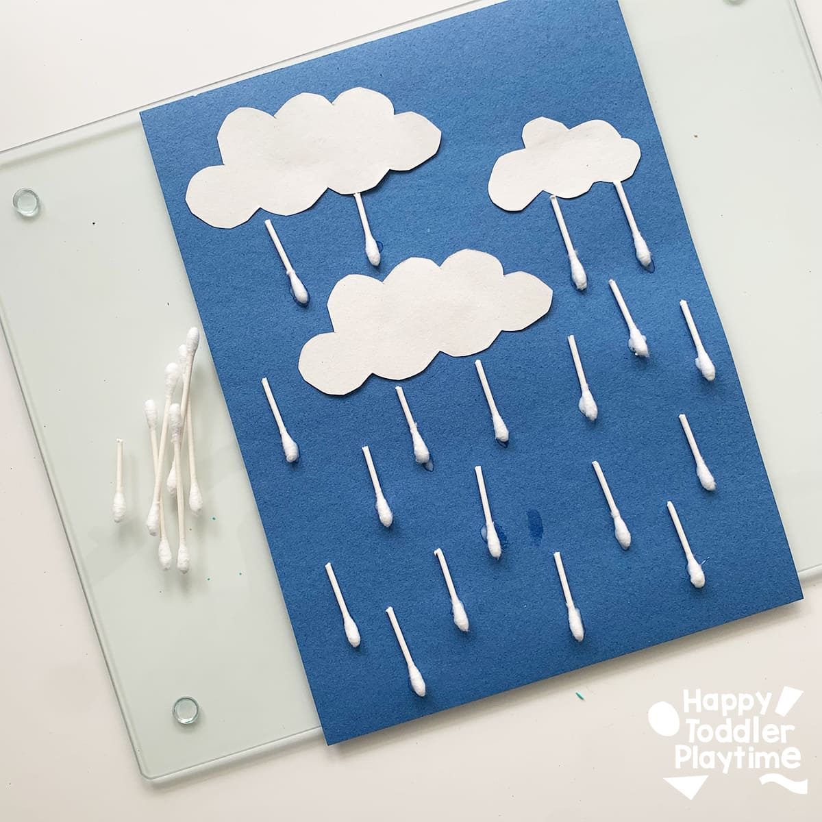 Rainy Day Cloud Q-Tip Craft