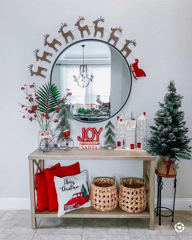 Reindeer Sleigh Entryway Display