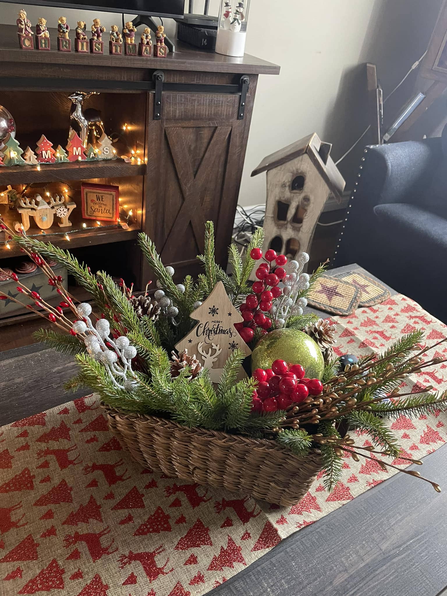Rustic Charm Christmas Basket