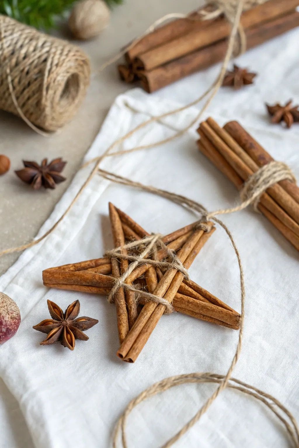 Rustic Cinnamon Stick Star Ornament