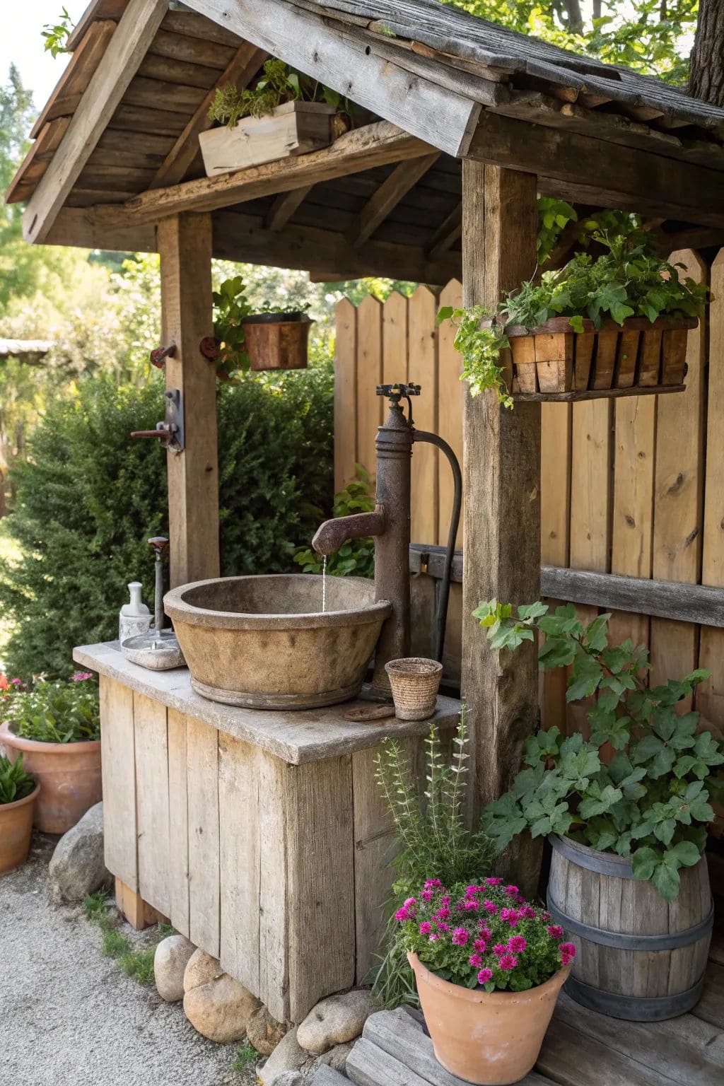 Rustic Farmhouse Wash Station