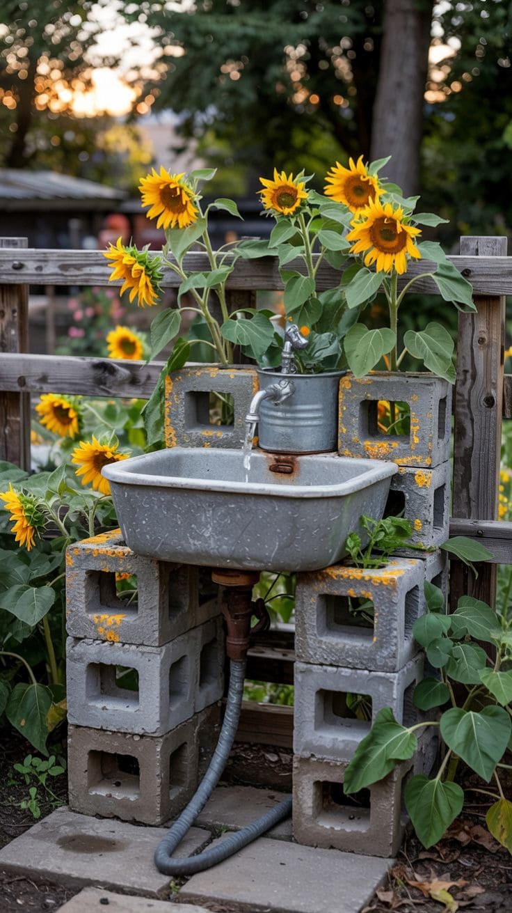 Rustic Garden Sink Station