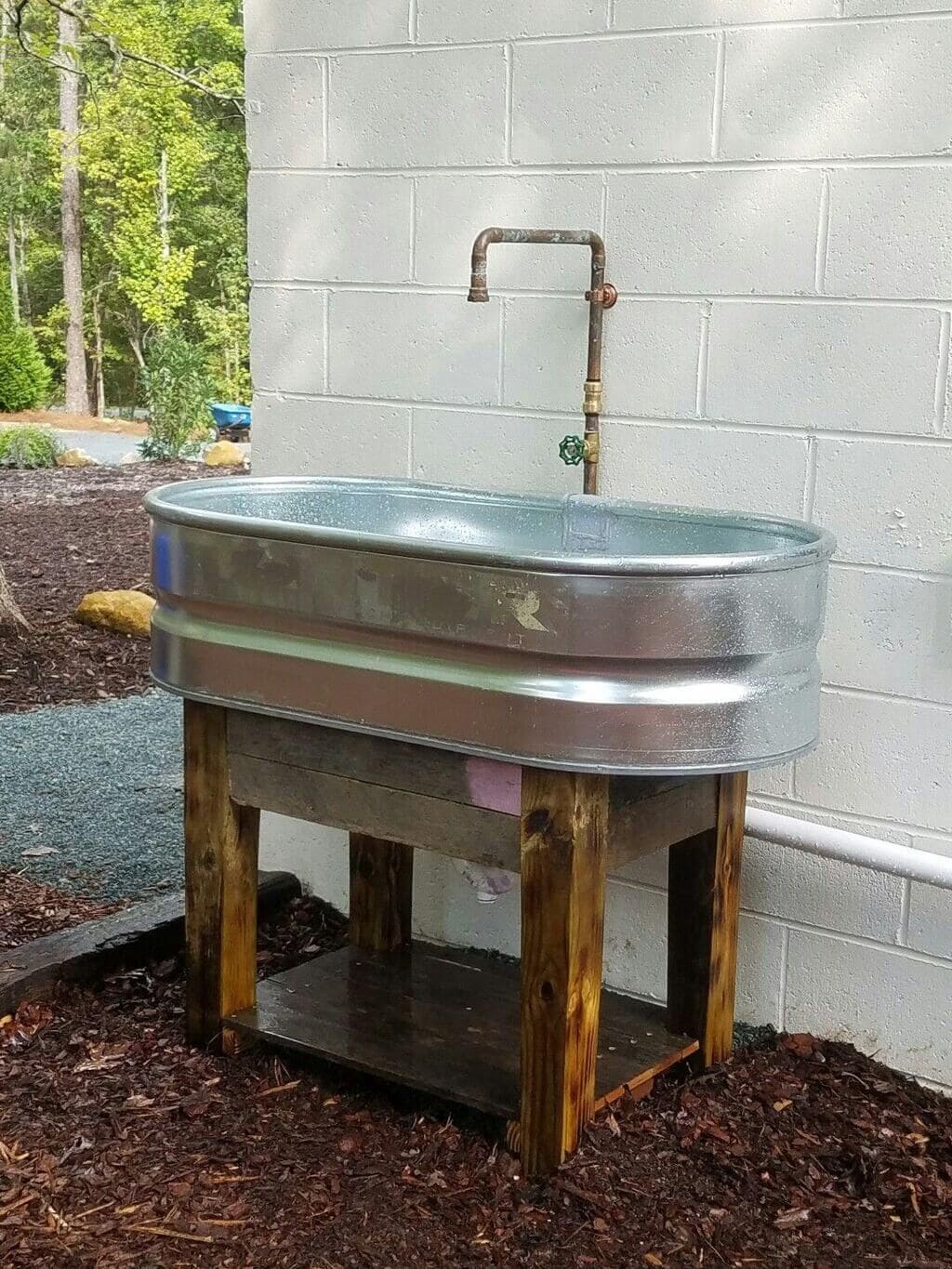 Rustic Stock Tank Wash Station