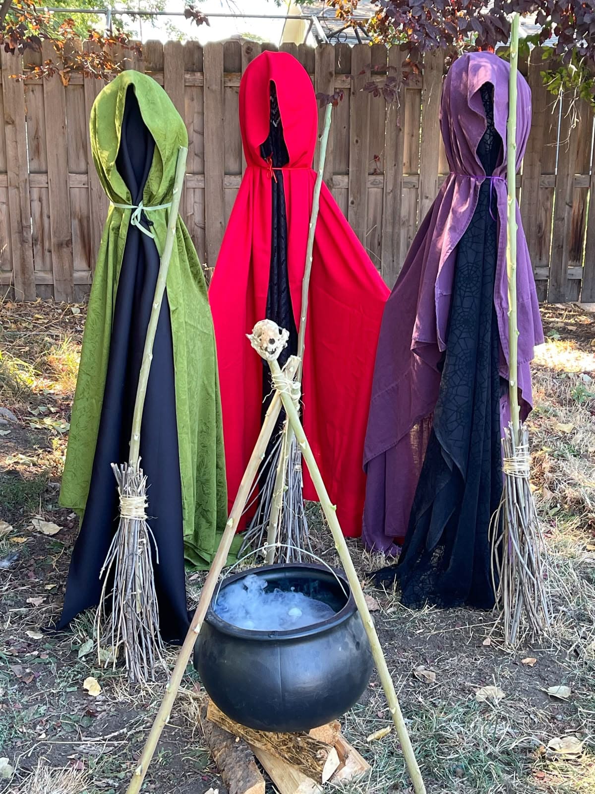 Sanderson Sisters Cloaked Yard Display